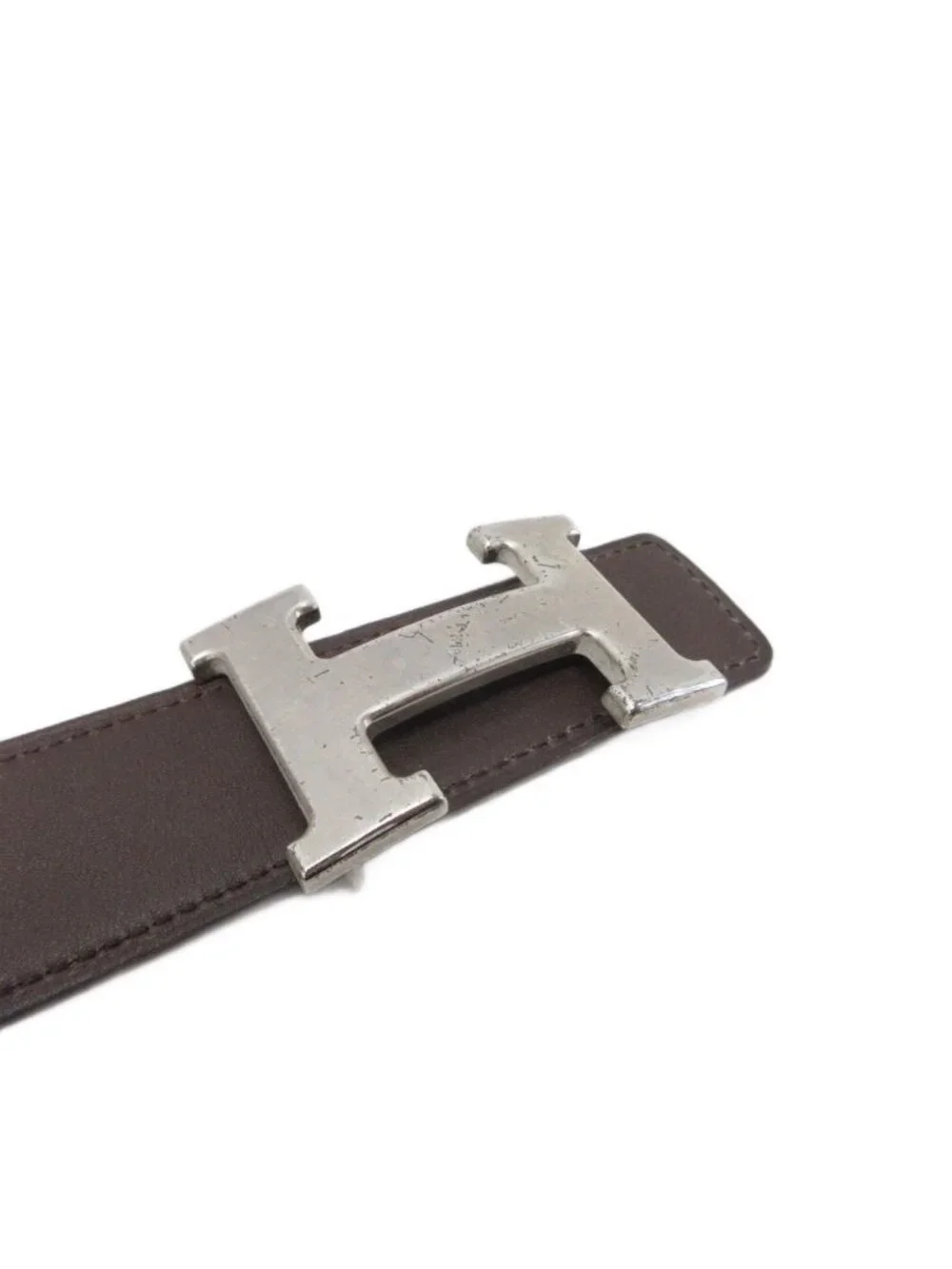 Hermes Constance Belt Logo Leather Buckle 80 Brown